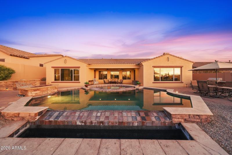 infinity-edge pool and spa