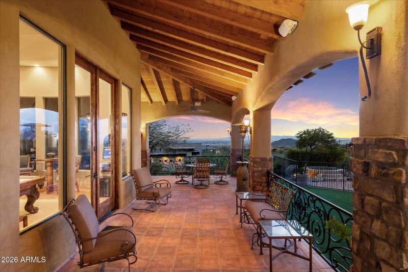 Wrap around covered patios