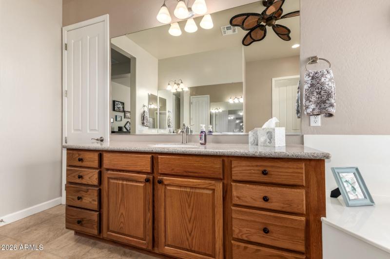 Two separate areas to get ready