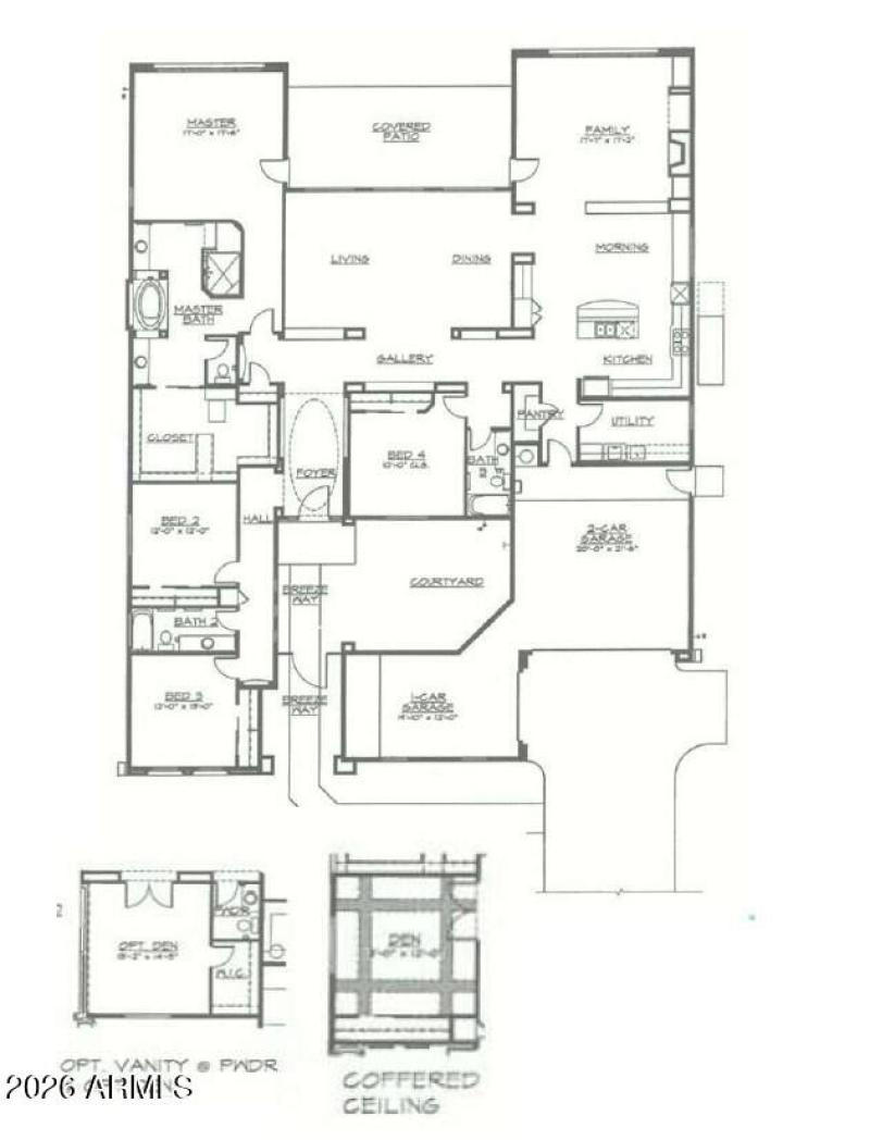 Antigua Floor Plan with Options