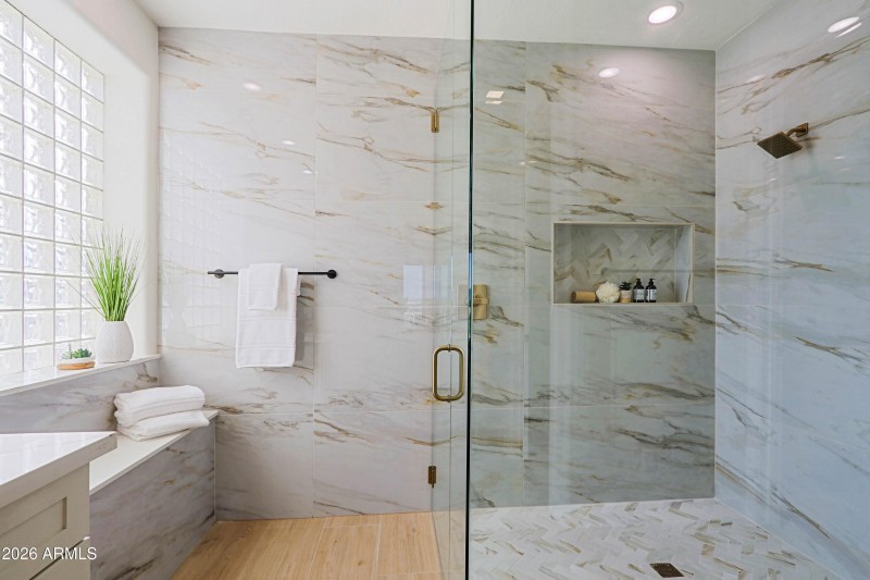 Master bath walk in shower