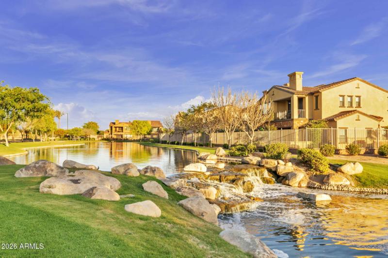 18 Community pond and waterfall