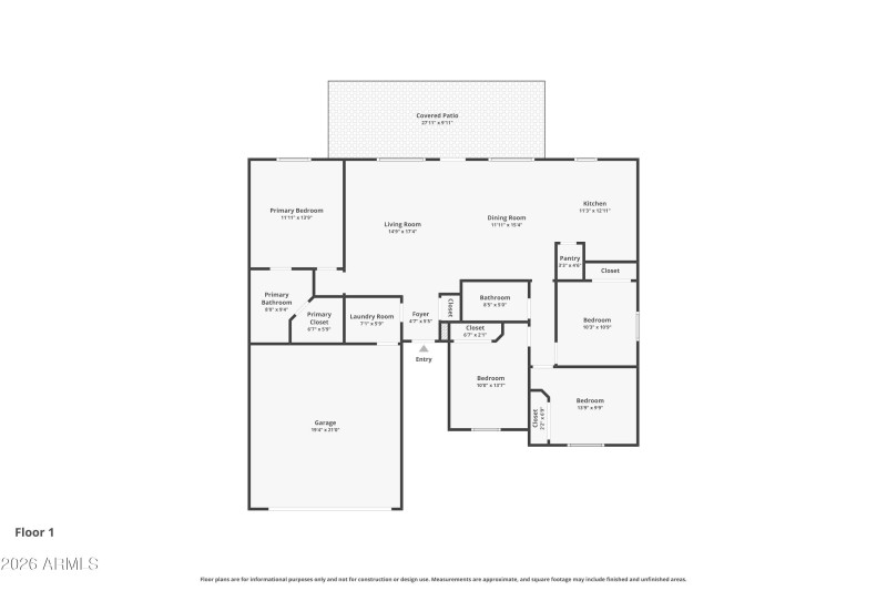 Floor plan 8372 W Teresita Dr