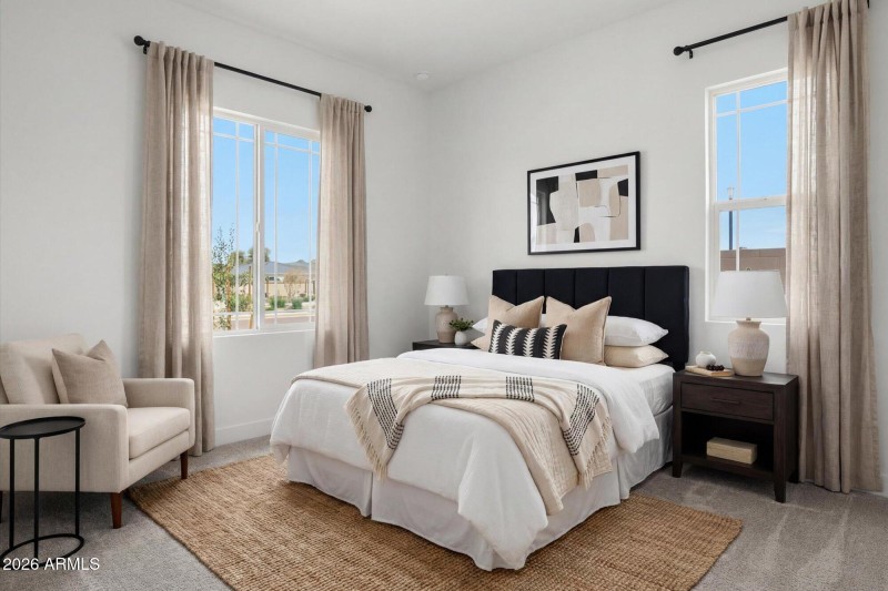 Virtual Staged Guest Bedroom