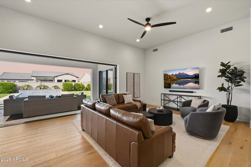 Great room w/ patio view