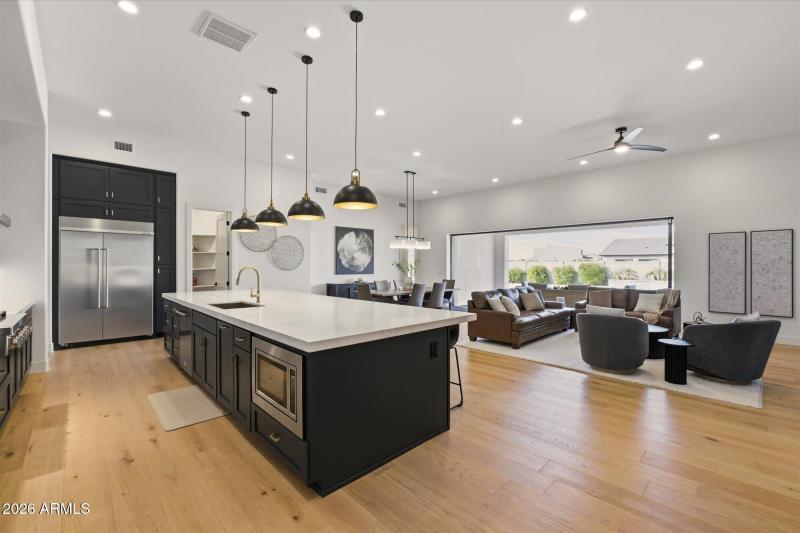 Kitchen/great room from entry hall