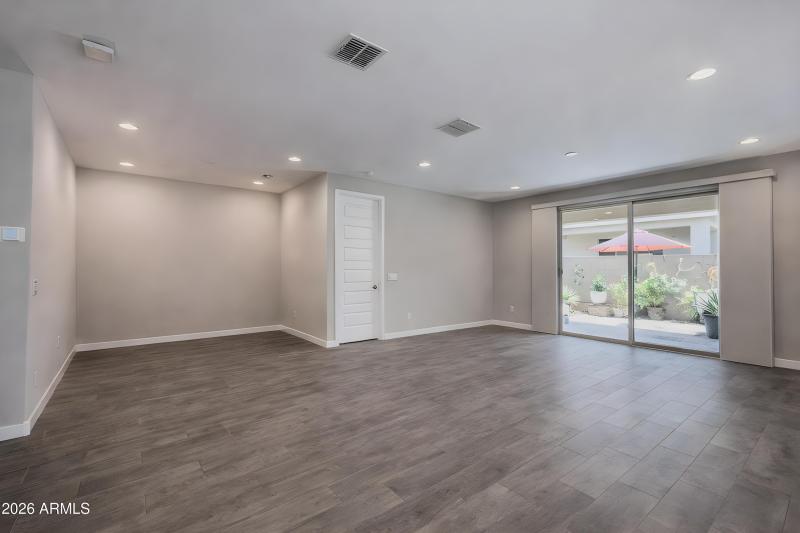 Den + Living Room + Back Patio