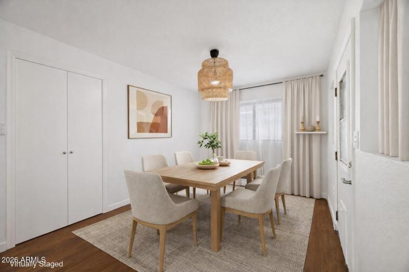 Dining off kitchen digital rendering