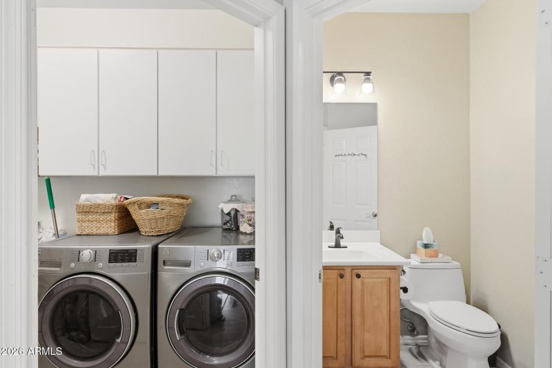 laundry and 1/2 bath