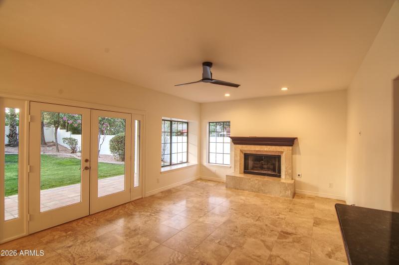 Family Room and Doors to Backyard