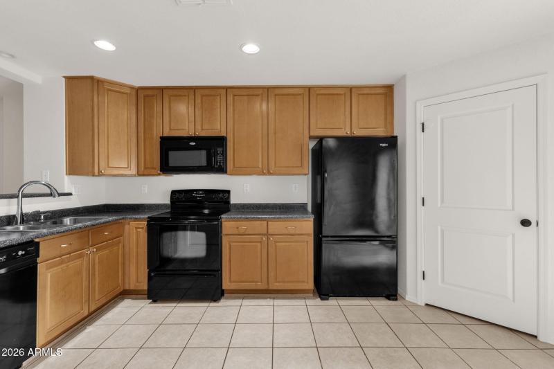 Kitchen with walk in pantry