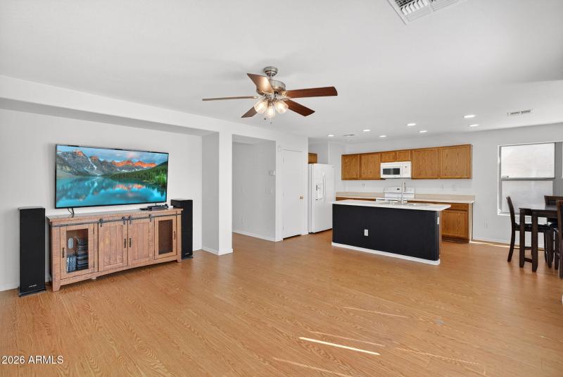 Open Kitchen and Living Area