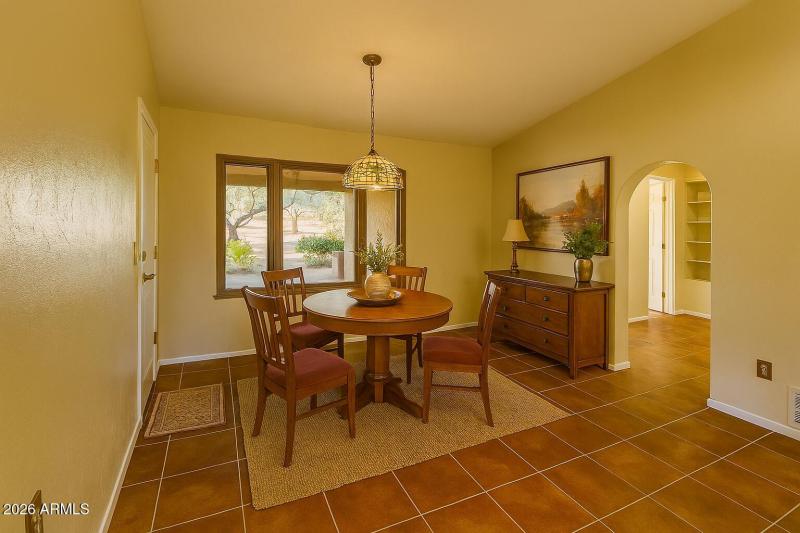 AI Virtual Staged Kitchen nook in cherry