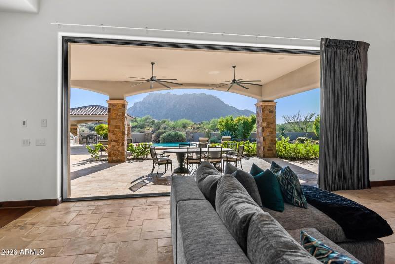 Living Room Sliders Opened Troon View