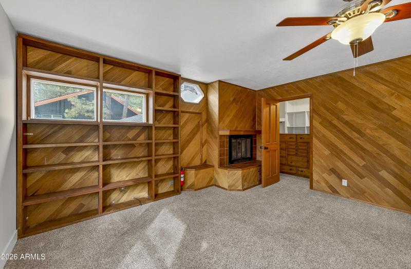 Fireplace and Closet