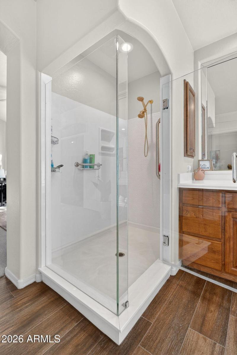 Primary Bathroom – Glass-Enclosed Show