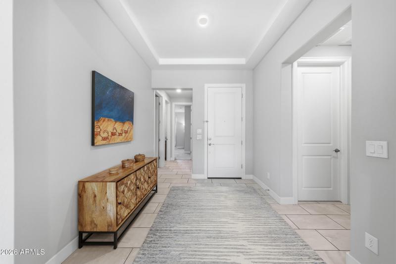 Foyer with Trey Ceilings