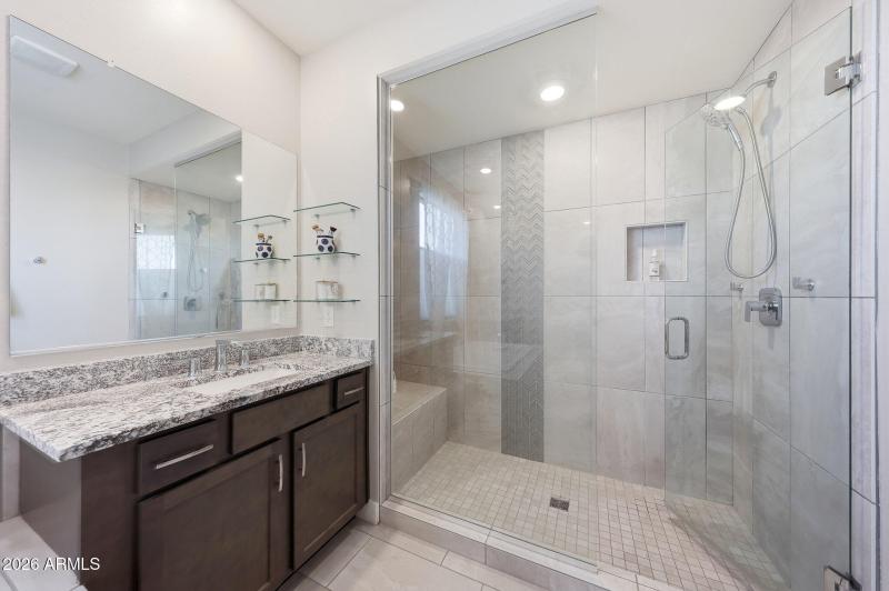 Upgraded Tiled Shower