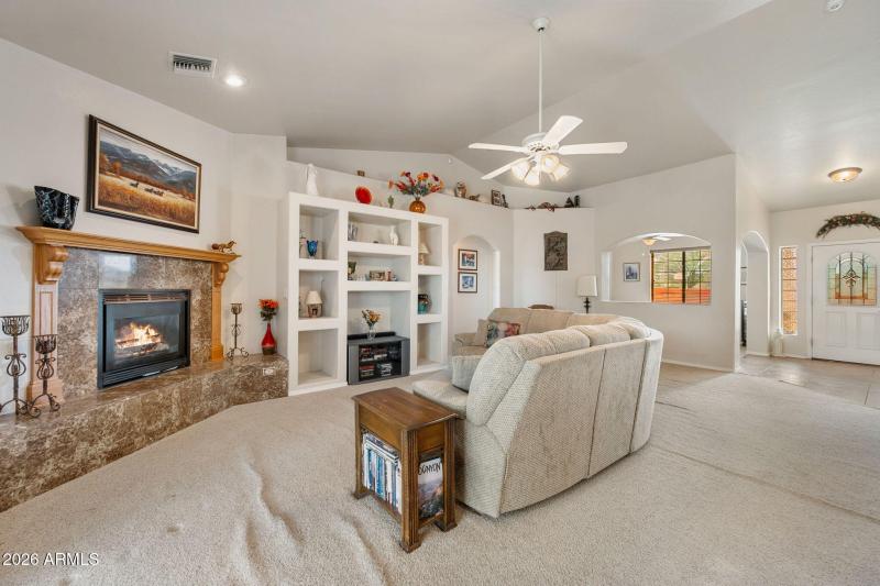 LIVING ROOM & FIREPLACE