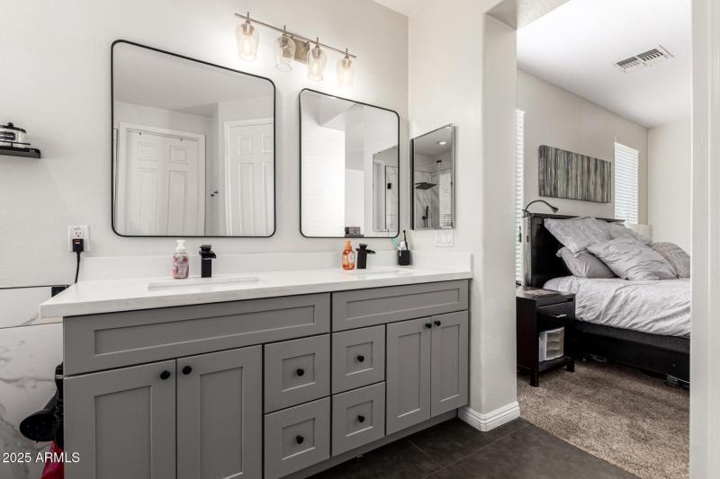 remodeled primary bathroom