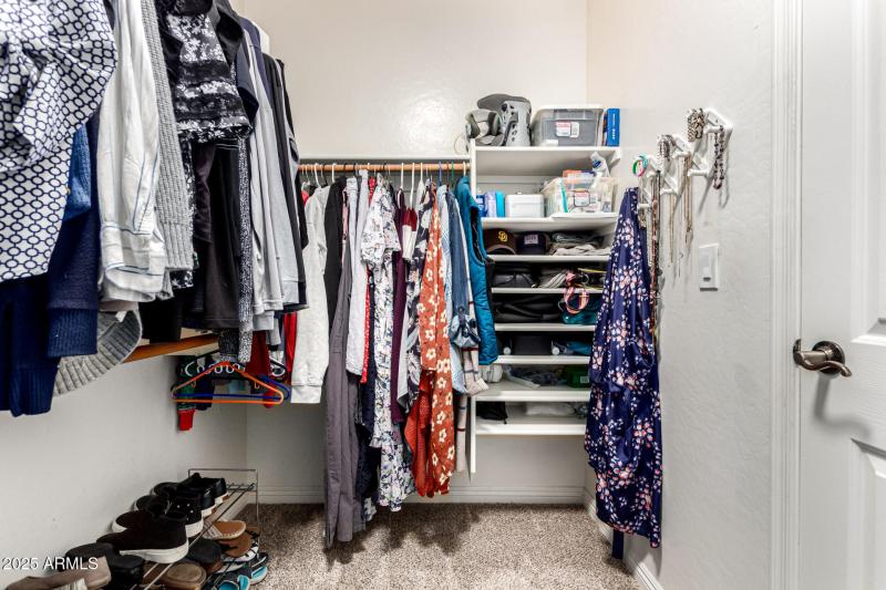 spacious closet in primary bedroom