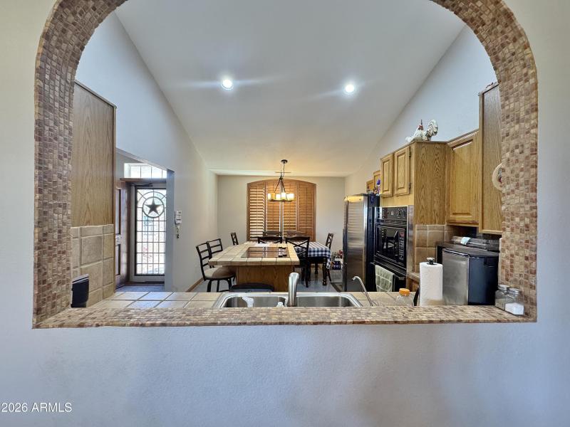 Pass through to kitchen