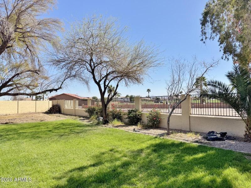 View of golf course from yard