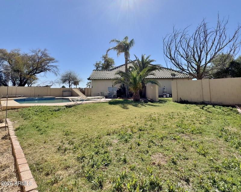 Separate yard and pool