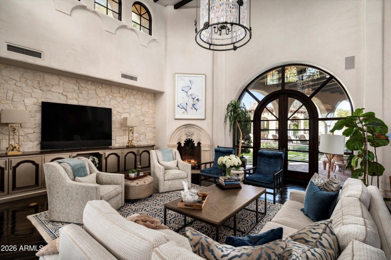 Living room near kitchen