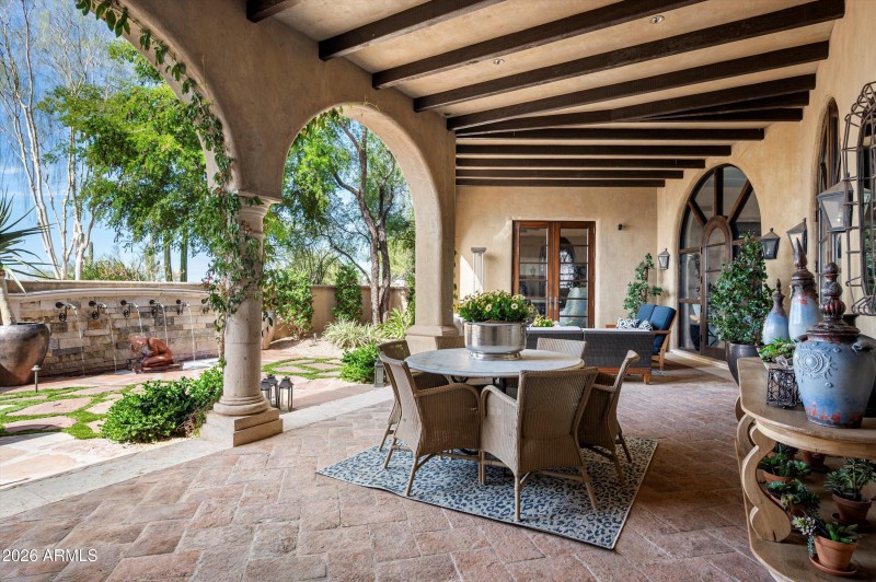 Dining outside kitchen