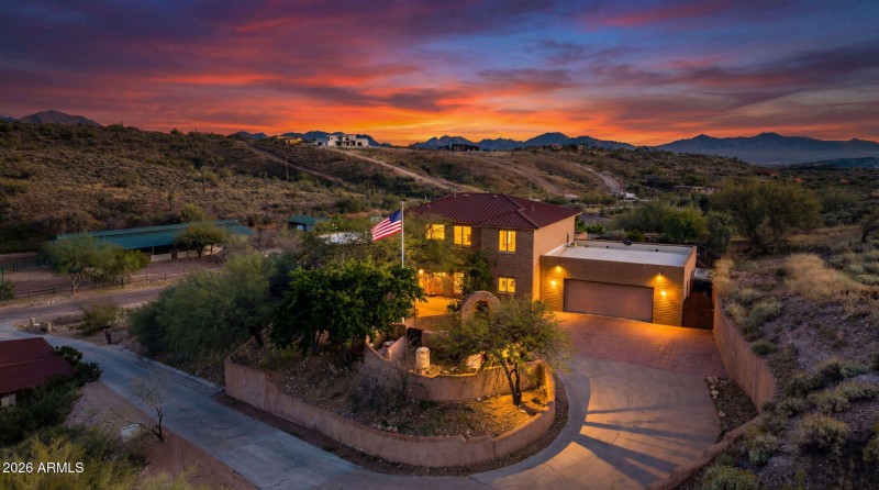 Aerial Front Exterior