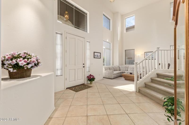 Entry way to stair landing