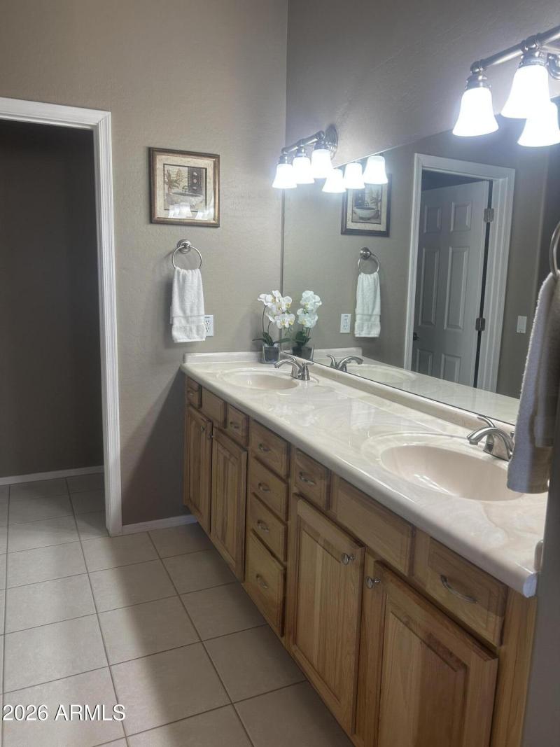 Master bath double vanity