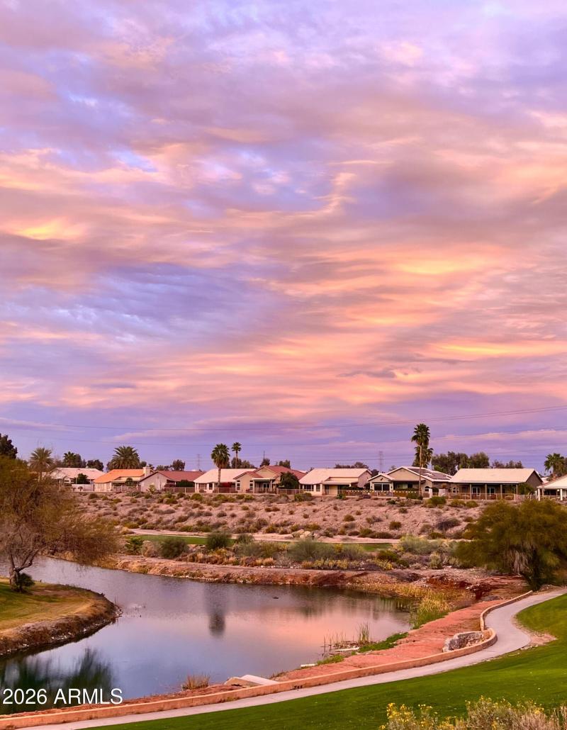 Sunset water feature