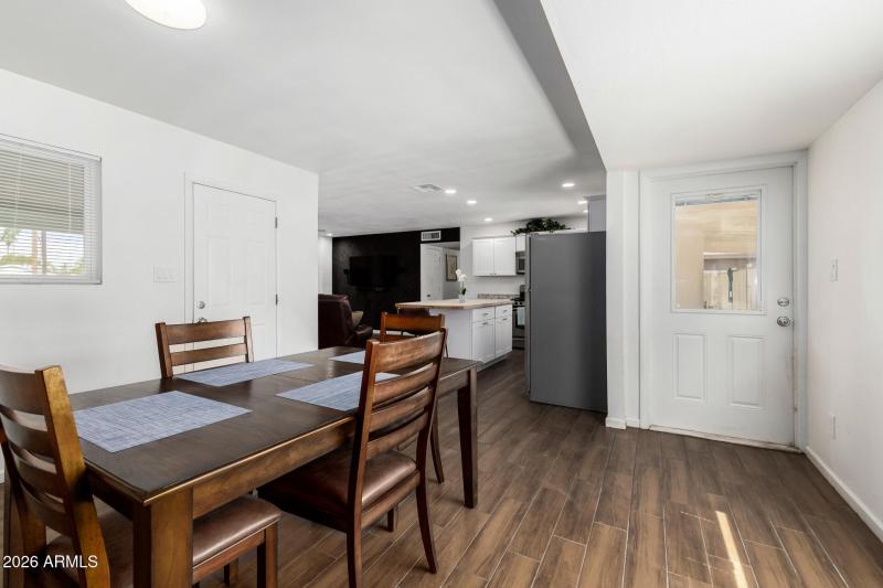 Dining toward patio door