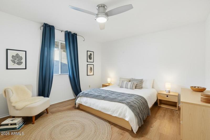 Primary bedroom staging