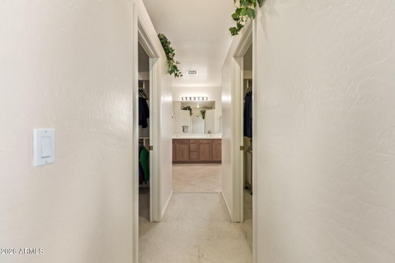 2 Closets to Master Bath