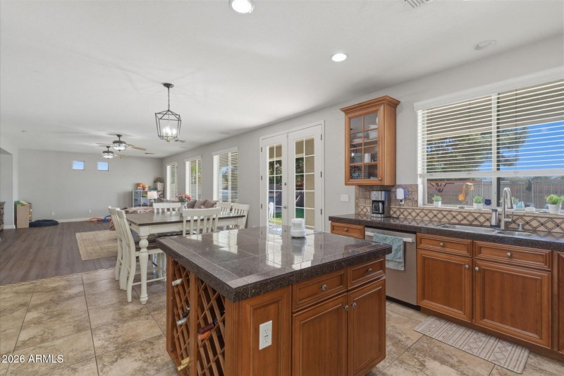 Bright Kitchen with Granite Island