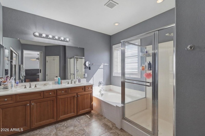 Primary Bath with Dual Vanity