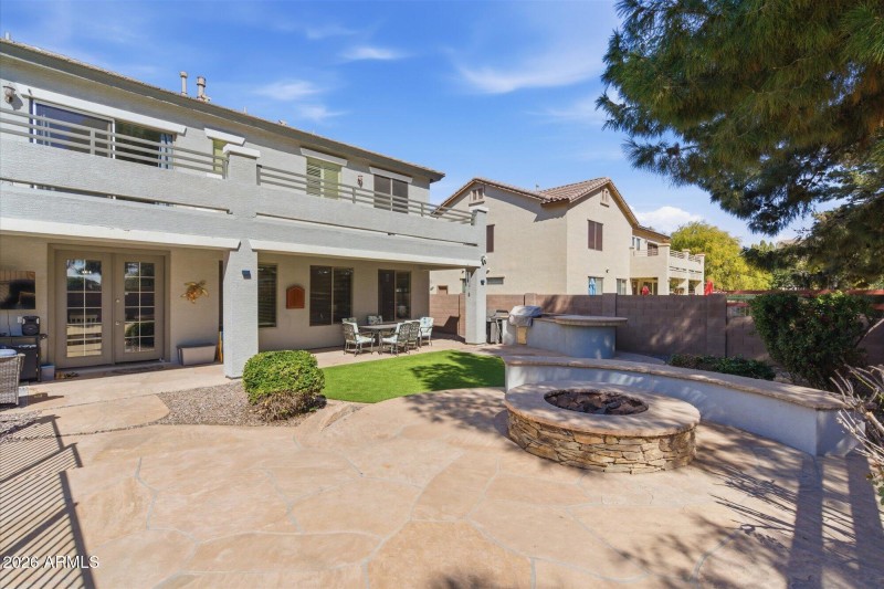 Backyard Fire Pit Gathering Area