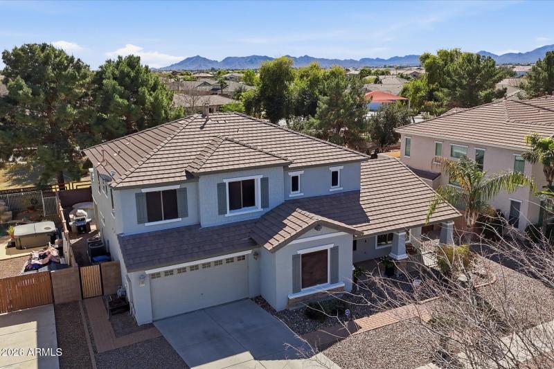 Elevated Aerial of Home and Views
