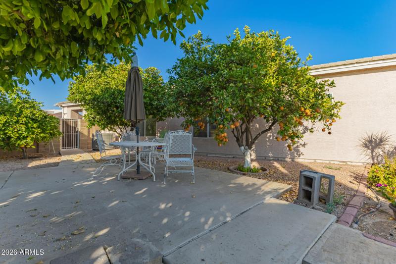 Sitting area side yard