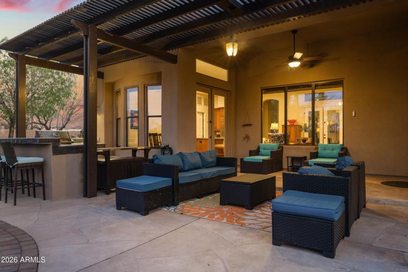 Built in BBQ Bar and Seating