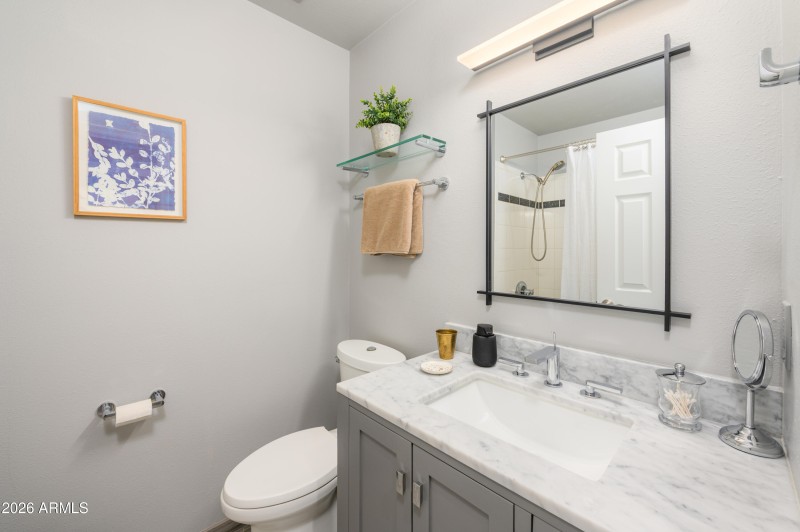 Updated guest bathroom