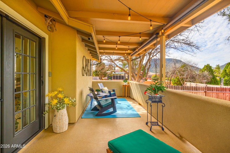 Covered patio for outdoor living