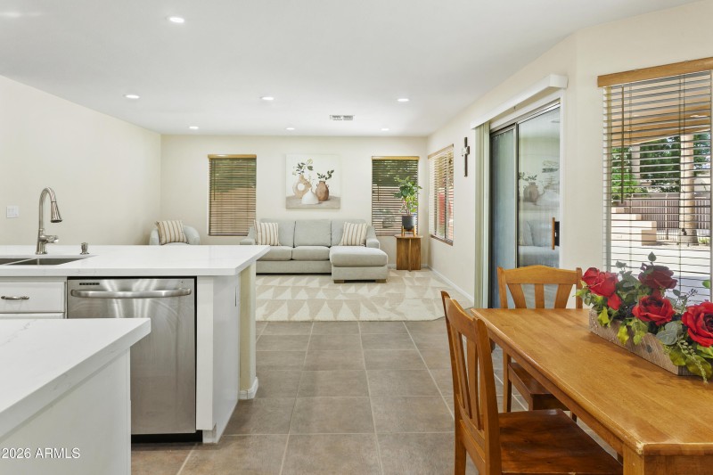 Kitchen into Family Room