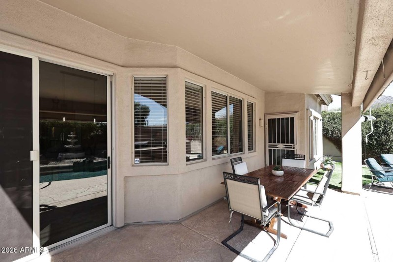 Large patio for extended dining