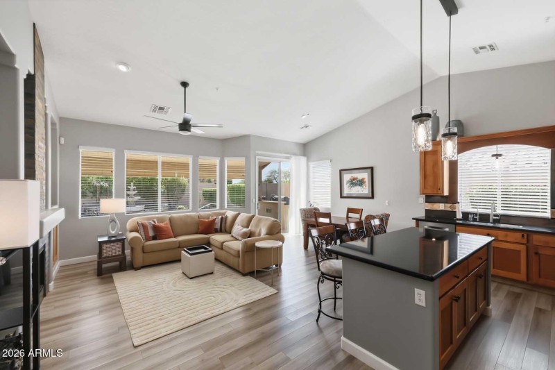 Vinyl plank flooring throughout