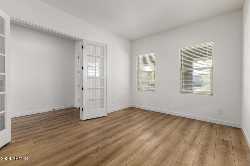 Office with french doors
