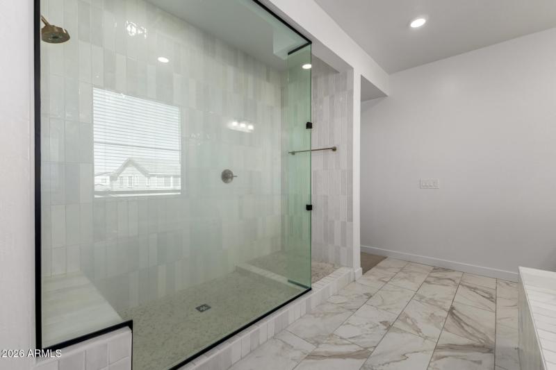 Master Bath Oversized Tiled Shower
